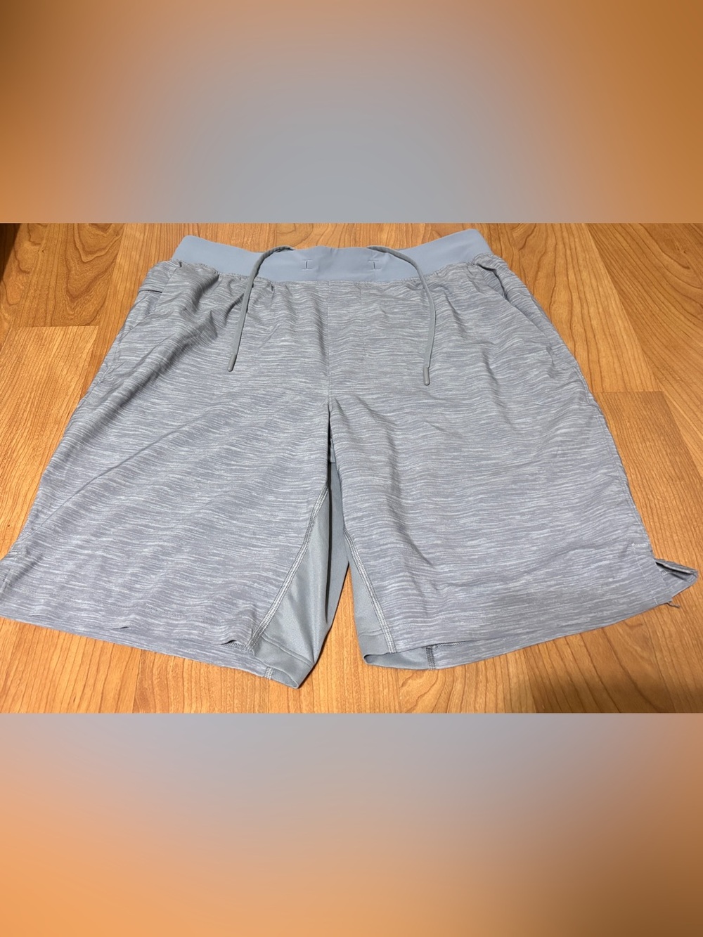 Lululemon Men’s T.H.E. Short 9" Linerless LM7AAWS Drawstring Grey Medium